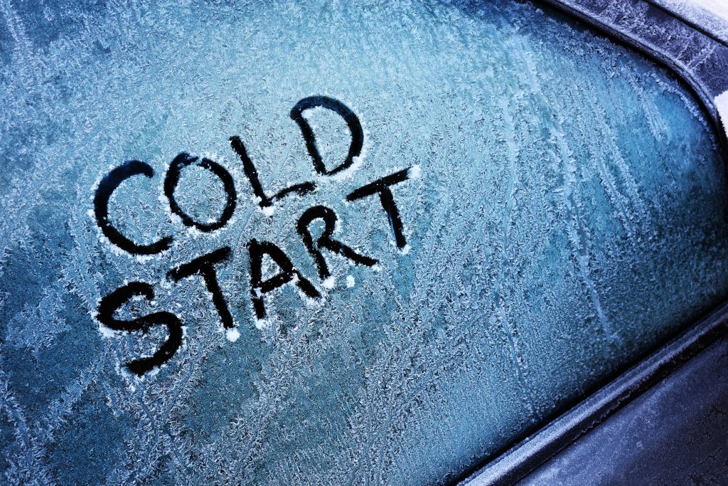 car cold winter start automotive