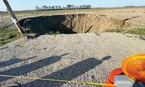 Illinois Route 185 sinkhole